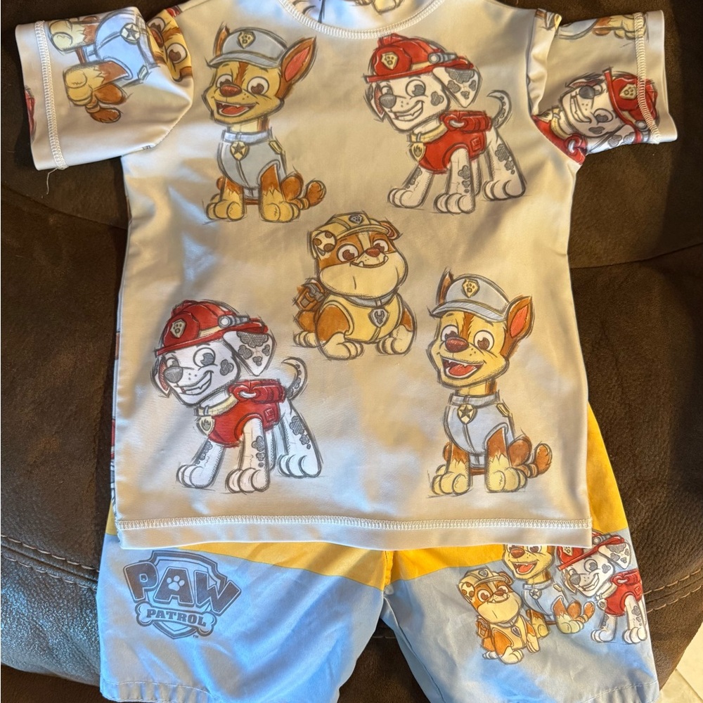 Nickelodeon Light Blue Swim Shorts with Orange Logo